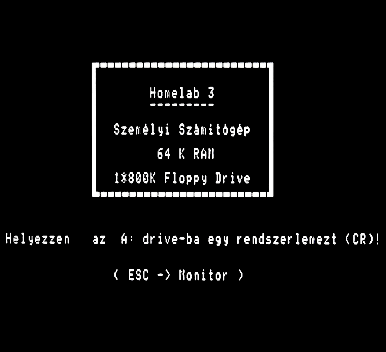 Homelab és CP/M élesztés